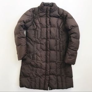 Eddie Bauer 700 Fill Goose Down Brown Puffer Coat PM